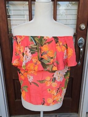Show Me Your Mumu Fliral Off The Shoulder Vibrant Blouse